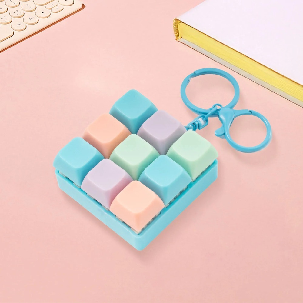 Key Keyboard Fidget Toy Stress Relief Keychain for Adults & Kids