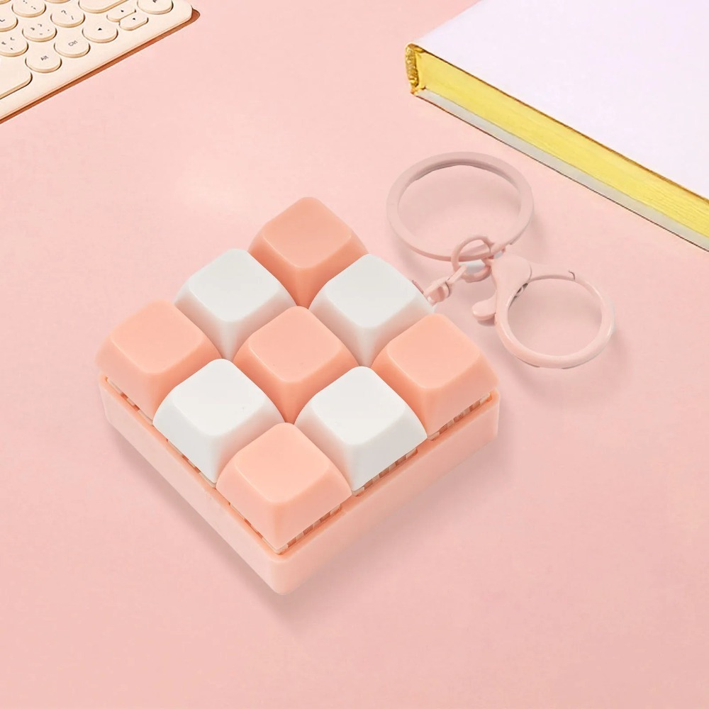Key Keyboard Fidget Toy Stress Relief Keychain for Adults & Kids