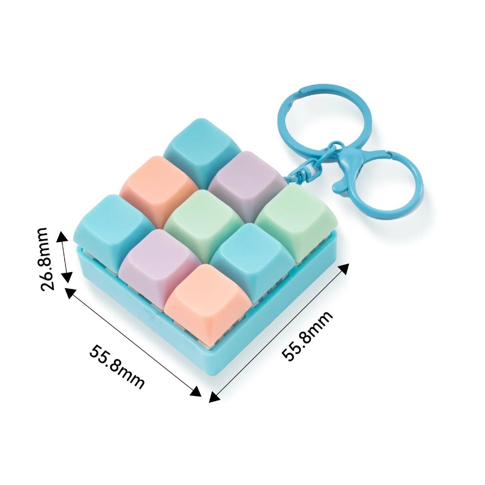 Key Keyboard Fidget Toy Stress Relief Keychain for Adults & Kids