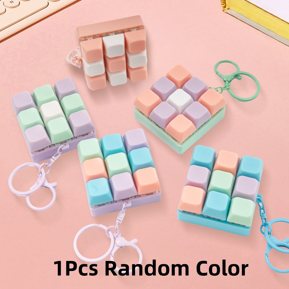 Key Keyboard Fidget Toy Stress Relief Keychain for Adults & Kids
