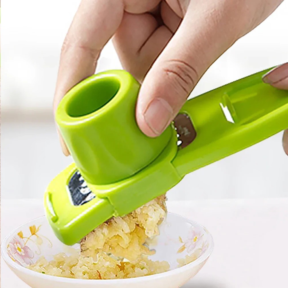 Multi Function Garlic Press and Ginger Grinder Kitchen Tool