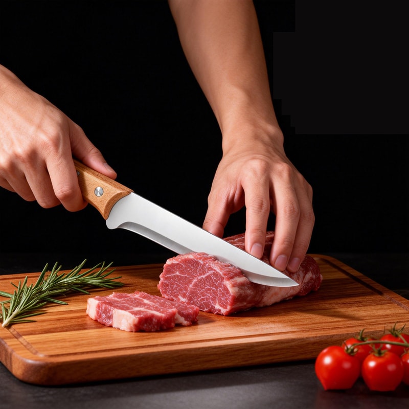 Forged Bone Removal Knife Stainless Steel Butcher Chef Cutting Knife 3