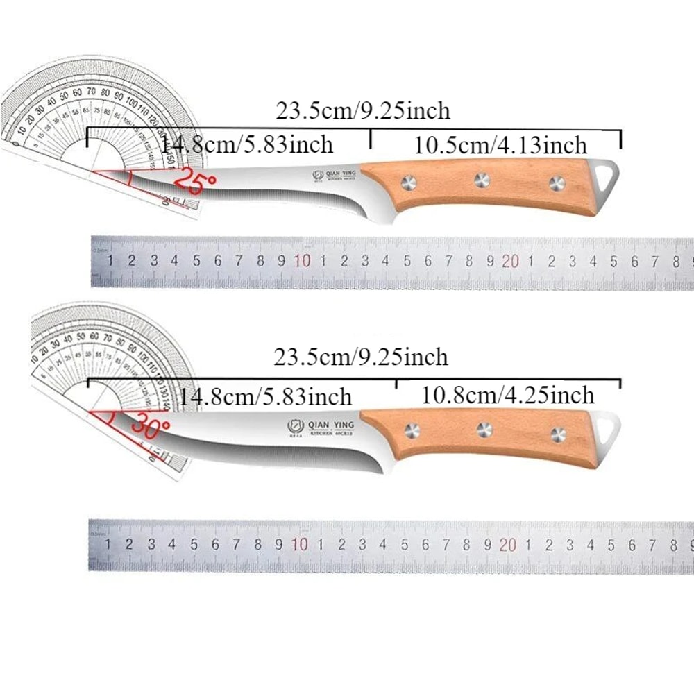 Forged Bone Removal Knife Stainless Steel Butcher Chef Cutting Knife 5