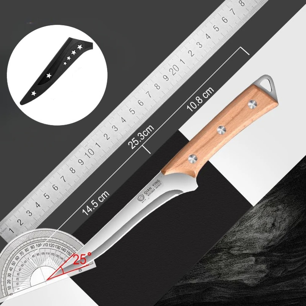 Forged Bone Removal Knife Stainless Steel Butcher Chef Cutting Knife 6