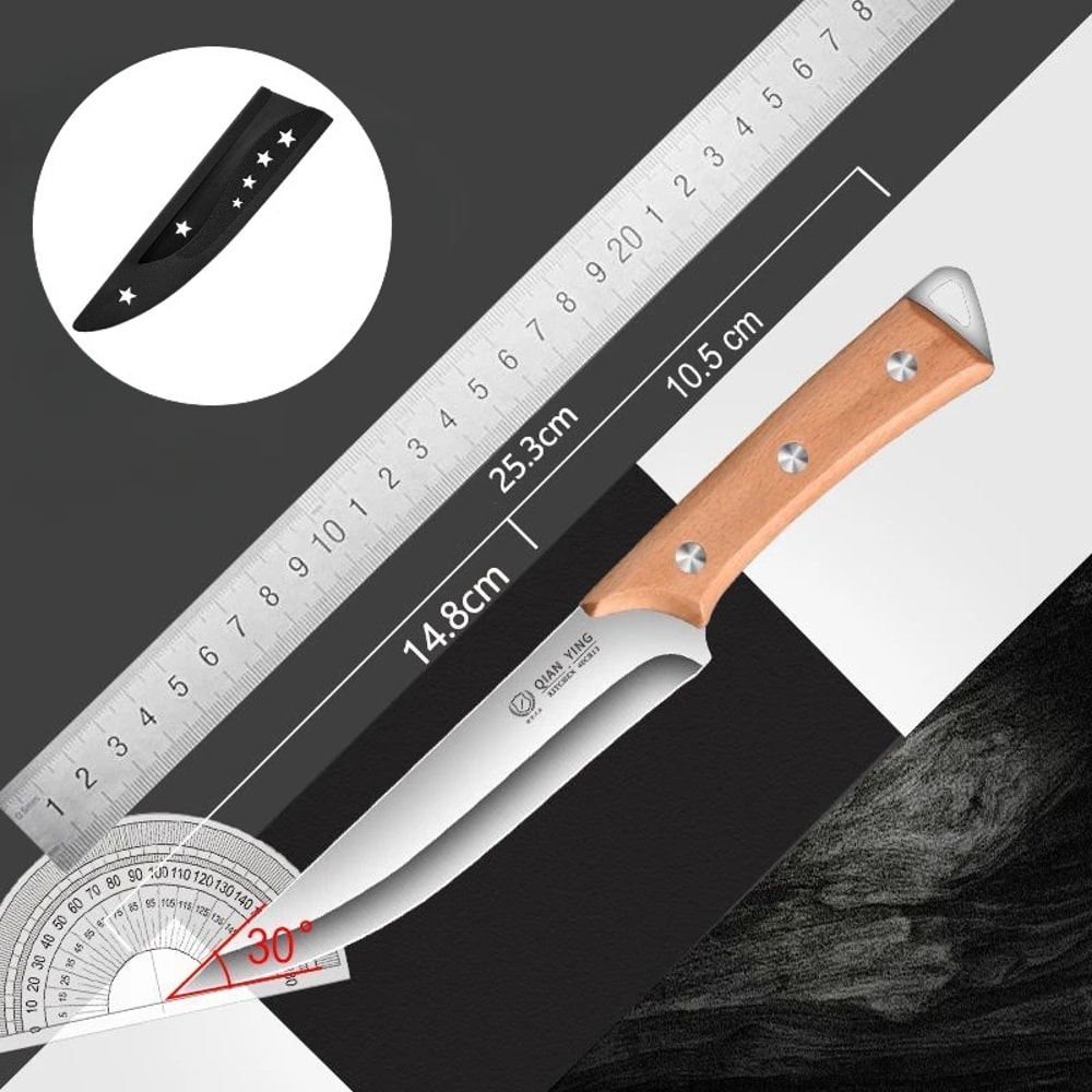 Forged Bone Removal Knife Stainless Steel Butcher Chef Cutting Knife 7