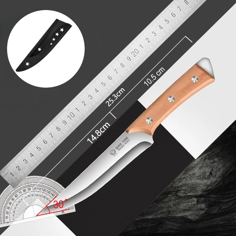 Forged Bone Removal Knife Stainless Steel Butcher Chef Cutting Knife 7