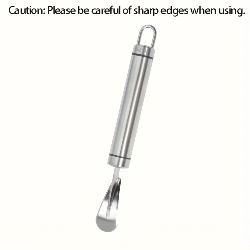 Stainless Steel Orange Peeler Tool with Ergonomic Handle for Citrus & Lemon Peeling