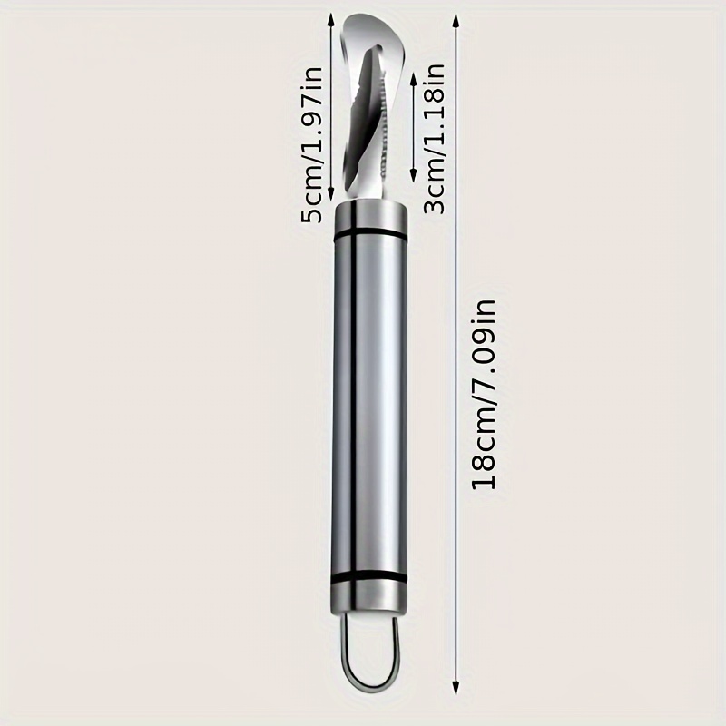 Stainless Steel Orange Peeler Tool with Ergonomic Handle for Citrus & Lemon Peeling