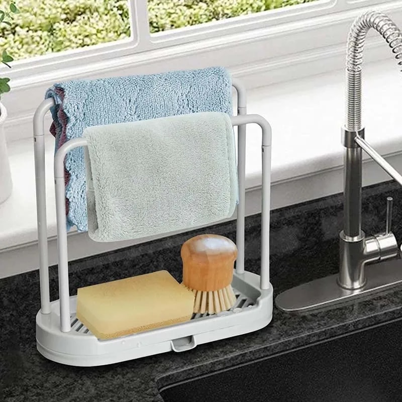 AquaDry Sink Caddy Basket Kitchen Sponge Rag Organizer 1