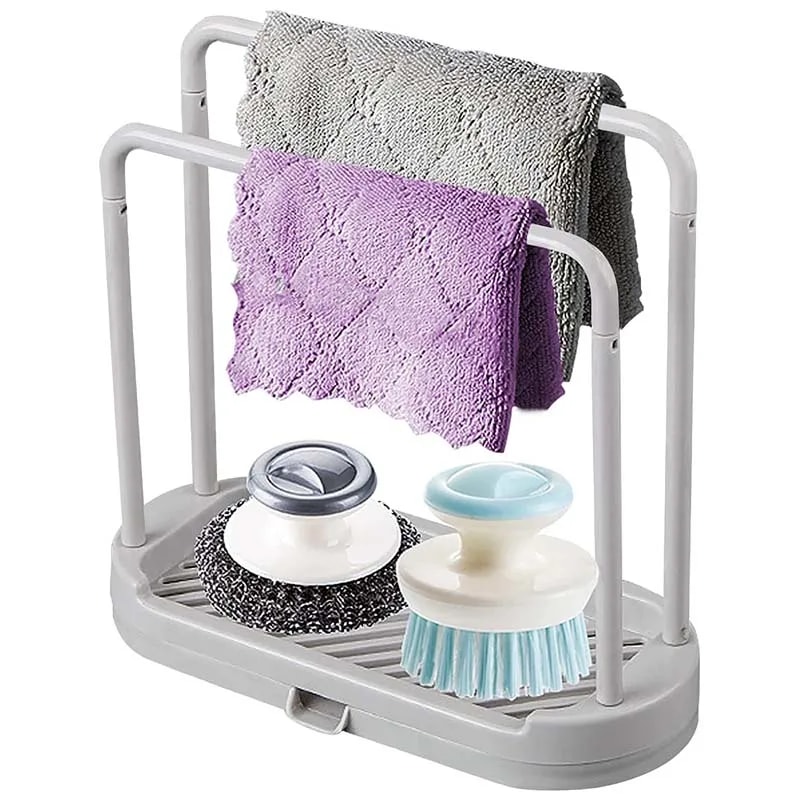 AquaDry Sink Caddy Basket Kitchen Sponge Rag Organizer 2
