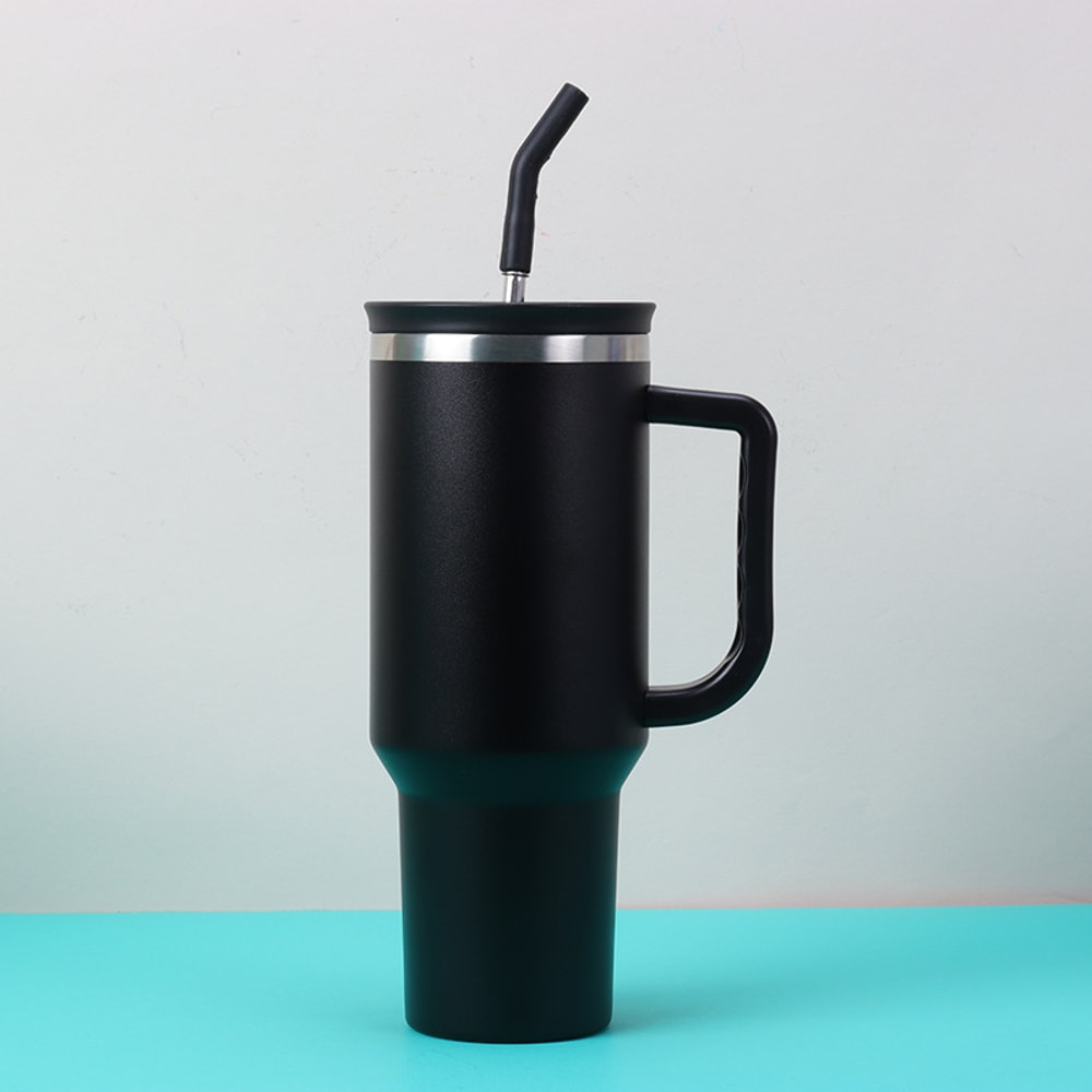 Stanley Tumbler Stainless Steel Replacement Straws with Silicone Tips & Cleaning Brush