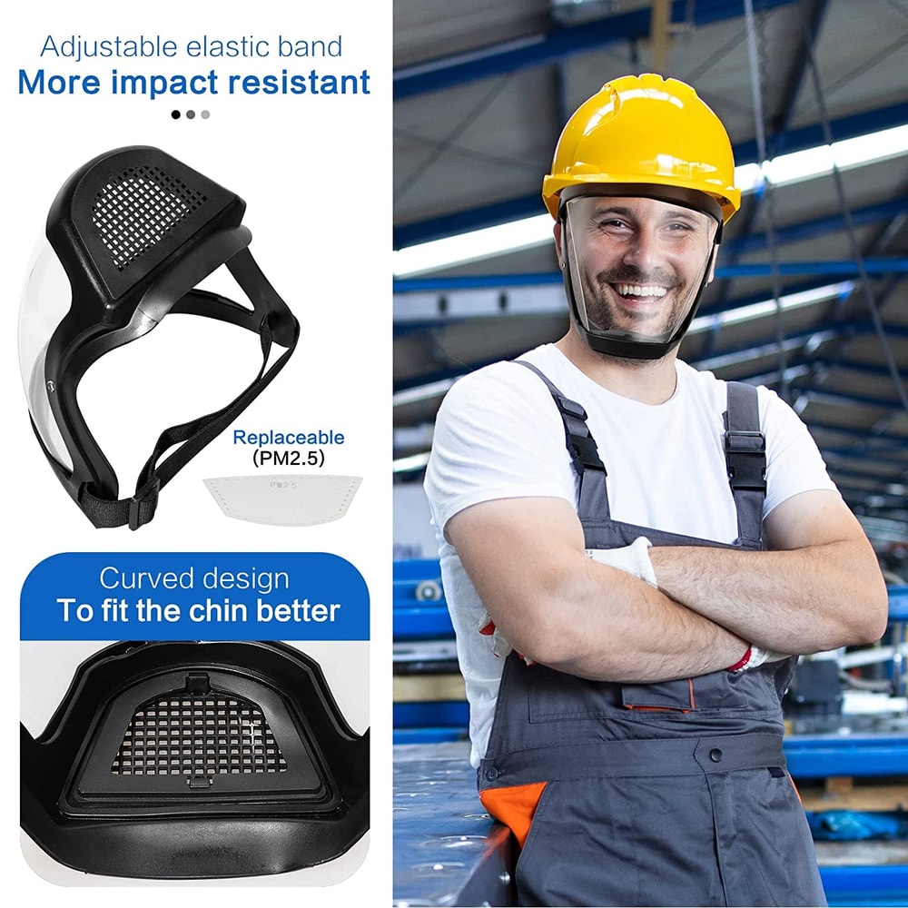ClearGuard Anti Fog Full Face Shield Mask For Kitchen And Work Protection 1
