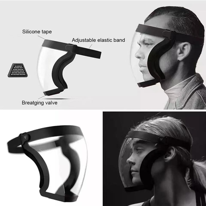ClearGuard Anti Fog Full Face Shield Mask For Kitchen And Work Protection 2