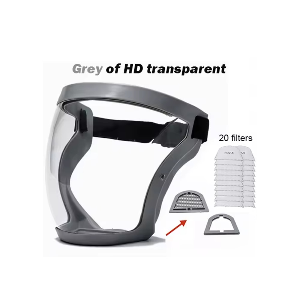 ClearGuard Full Face Safety Shield Mask For Kitchen Workshop Daily Protection 7