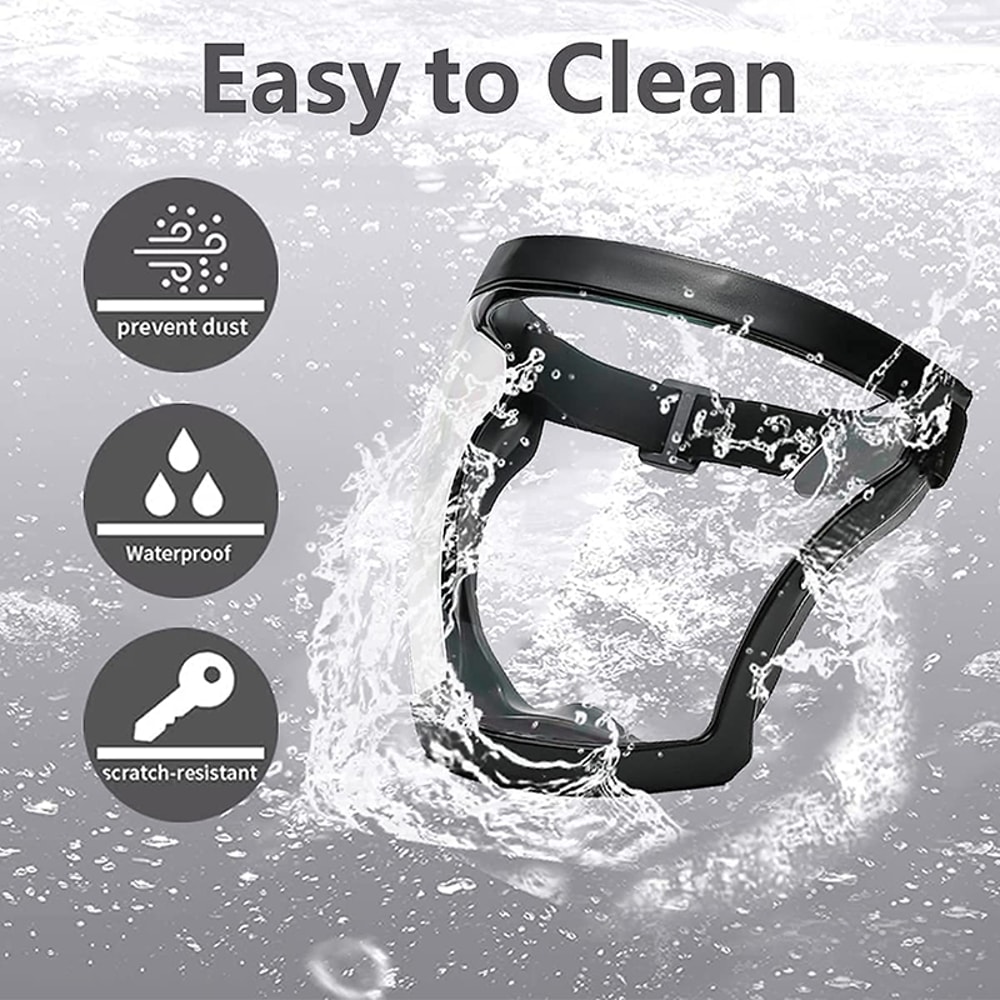 ClearGuard Full Face Shield Safety Glasses For Dust Wind Splash Protection 5