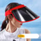 UV Shield Foldable Sun Visor Hat with Face Cover for Outdoor Sports & Travel