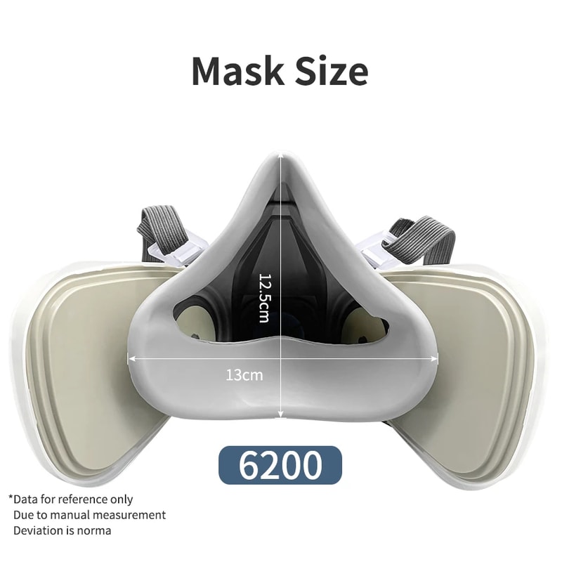 Half Face Respirator Mask With Filters For Paint Spray And Dust Protection 2