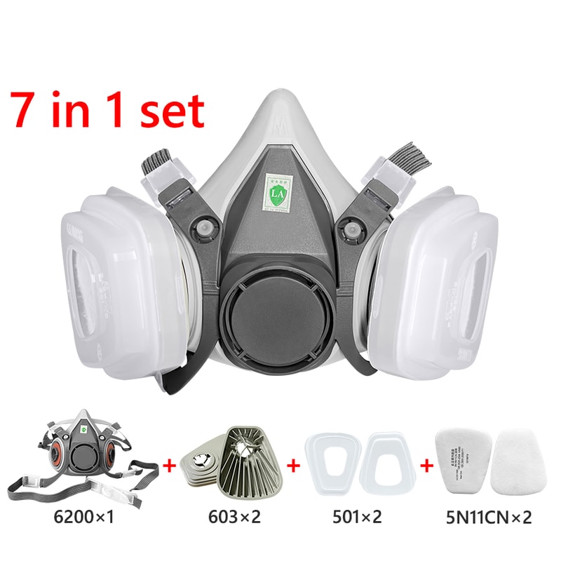 Half Face Respirator Mask With Filters For Paint Spray And Dust Protection 7