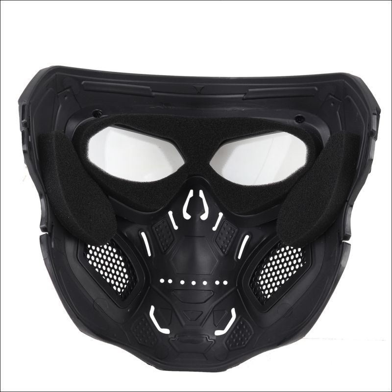Phantom Skull Motorcycle Face Mask with Tactical Goggles for Riding, Paintball & Outdoor Protection