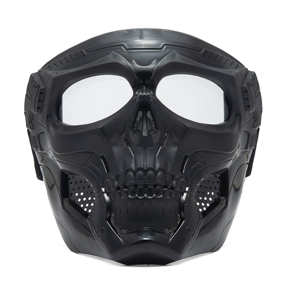 Phantom Skull Motorcycle Face Mask with Tactical Goggles for Riding, Paintball & Outdoor Protection