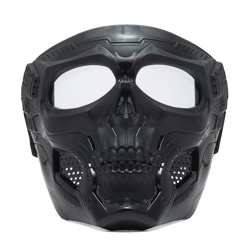 Phantom Skull Motorcycle Face Mask with Tactical Goggles for Riding, Paintball & Outdoor Protection