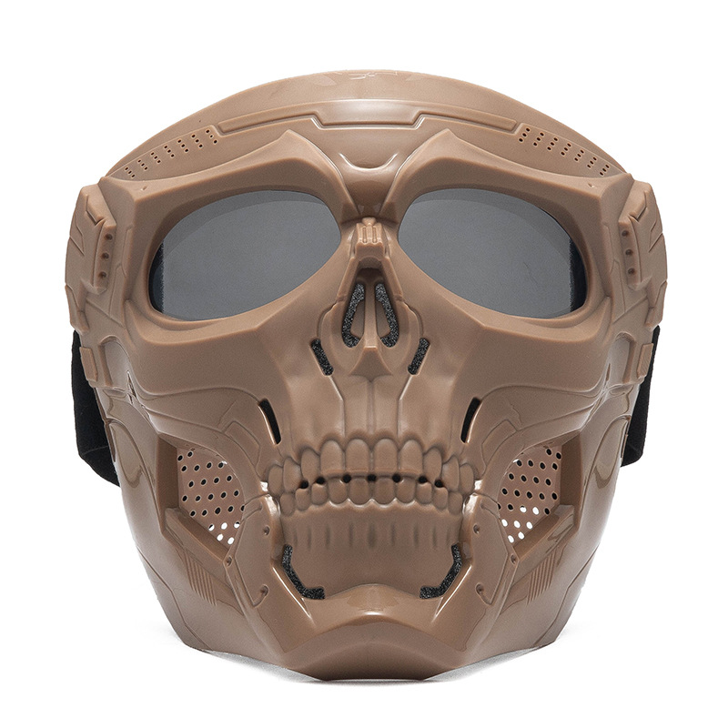 Phantom Skull Motorcycle Face Mask with Tactical Goggles for Riding, Paintball & Outdoor Protection