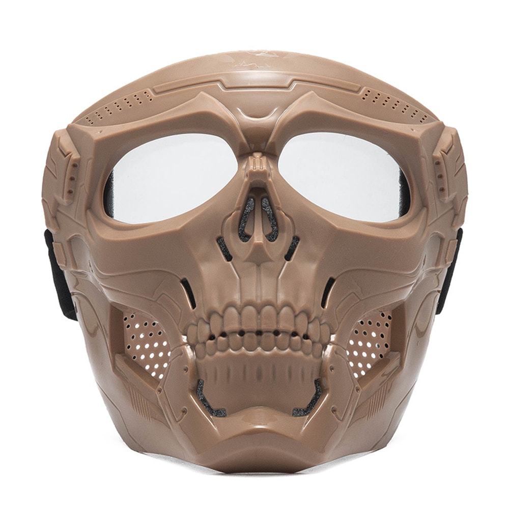 Phantom Skull Motorcycle Face Mask with Tactical Goggles for Riding, Paintball & Outdoor Protection