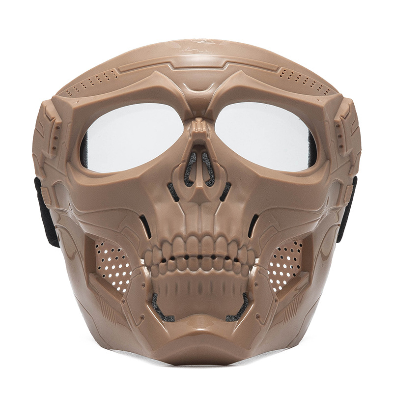 Phantom Skull Motorcycle Face Mask with Tactical Goggles for Riding, Paintball & Outdoor Protection