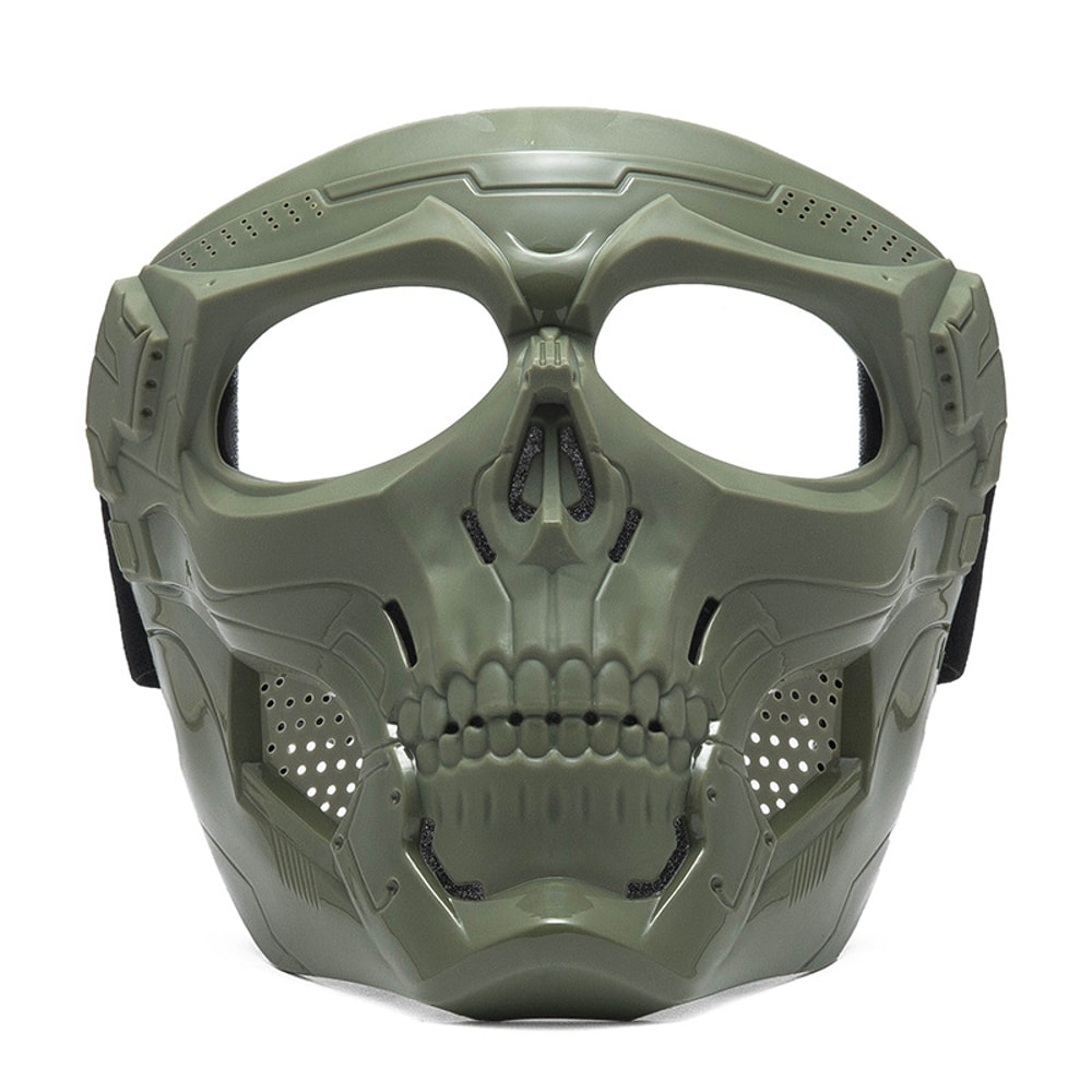 Phantom Skull Motorcycle Face Mask with Tactical Goggles for Riding, Paintball & Outdoor Protection