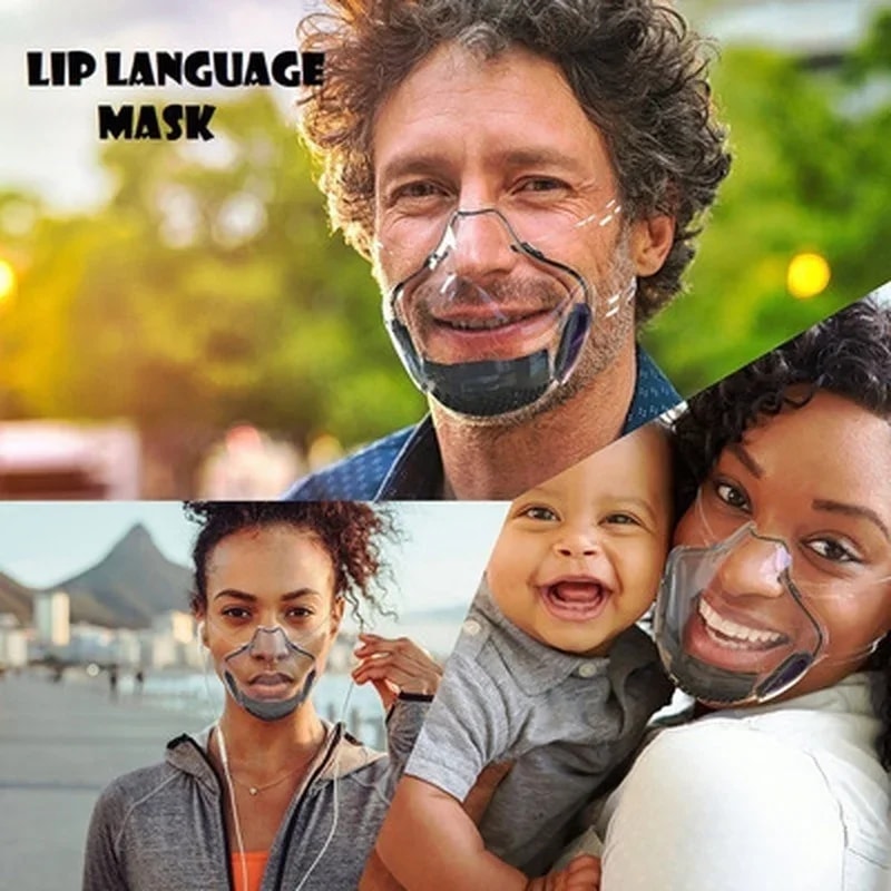 ClearGuard Reusable Transparent Face Mask Anti Fog Dustproof Mouth Shield