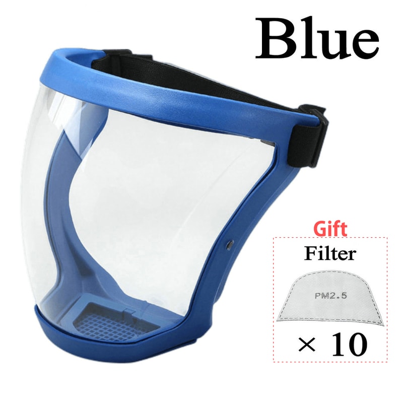 ClearGuard Full Face Shield Mask Anti Fog Reusable Splash Protection