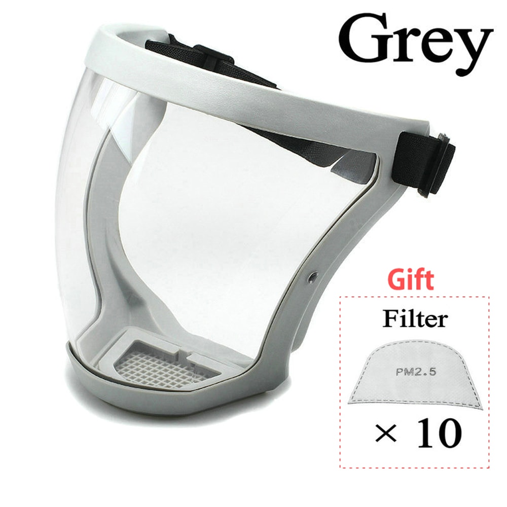 ClearGuard Full Face Shield Mask Anti Fog Reusable Splash Protection
