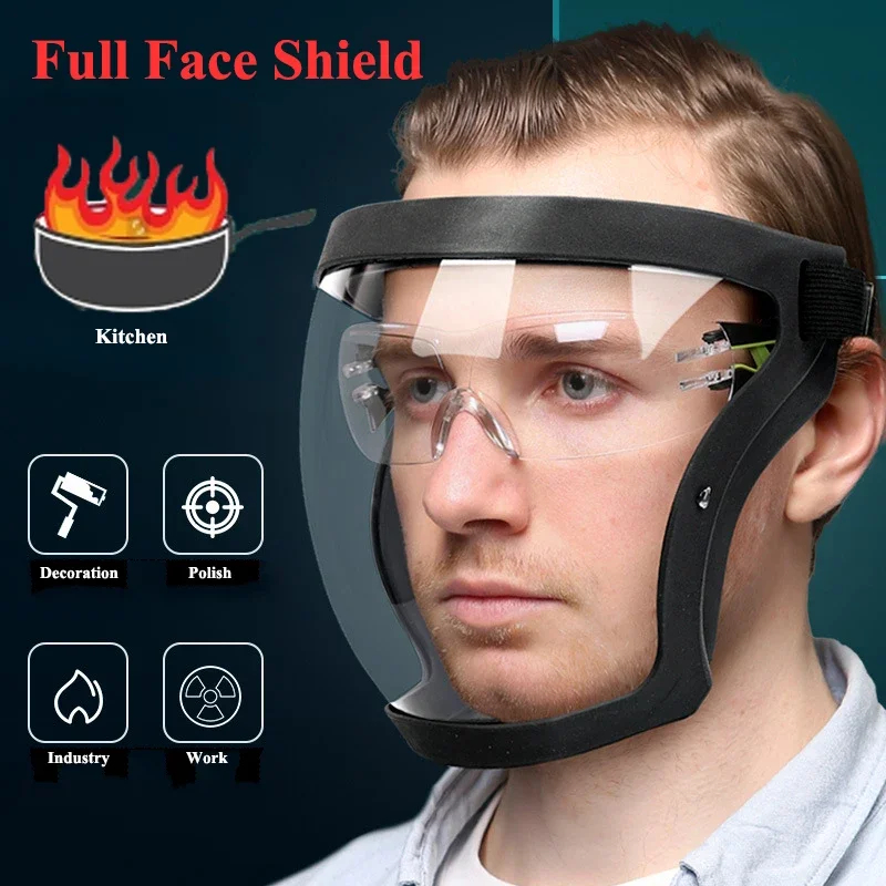 ClearGuard Full Face Safety Shield Mask With Anti Fog Eye Protection 1