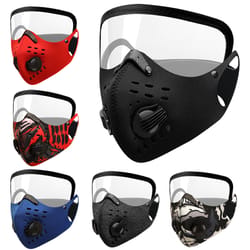 thermoshield cycling face mask with goggles for windproof dust protection