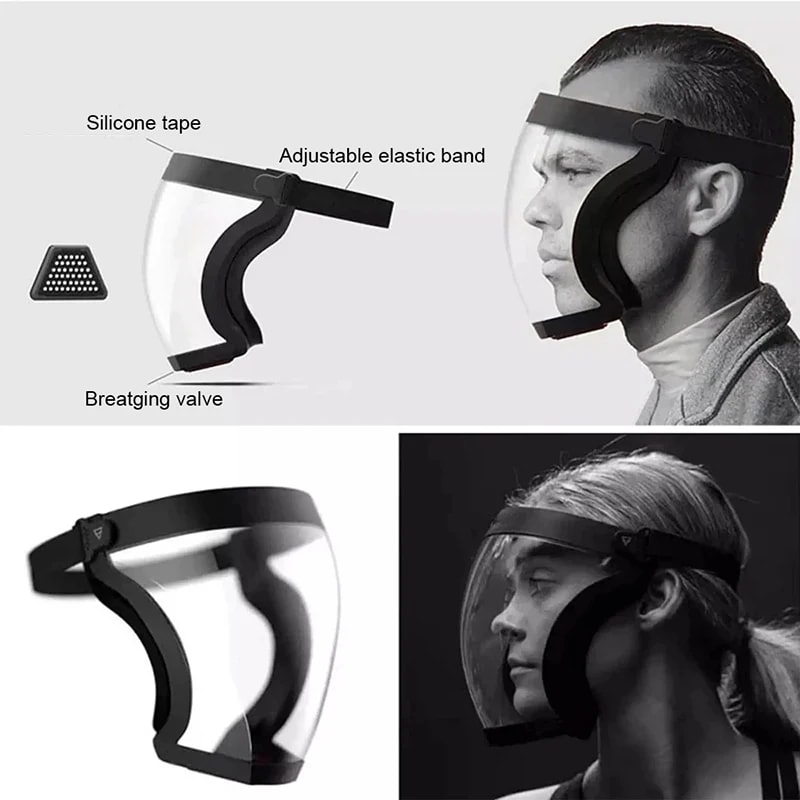 ClearGuard Full Face Shield Anti Fog Protective Face Visor for Splash Protection