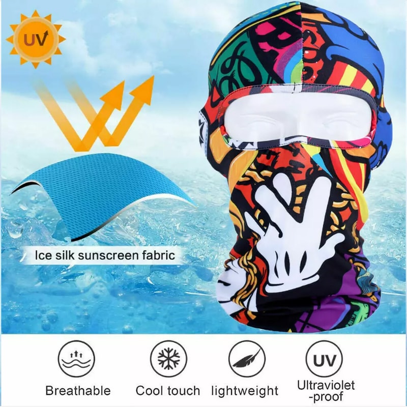 UV Shield Cooling Balaclava Face Mask For Motorcycle Riding Cycling Outdoor Sports 2