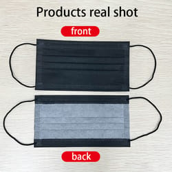 individually wrapped disposable face masks 3 layer breathable black protection pack