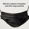 Individually Wrapped Disposable Face Masks 3 Layer Breathable Black Protection Pack 1