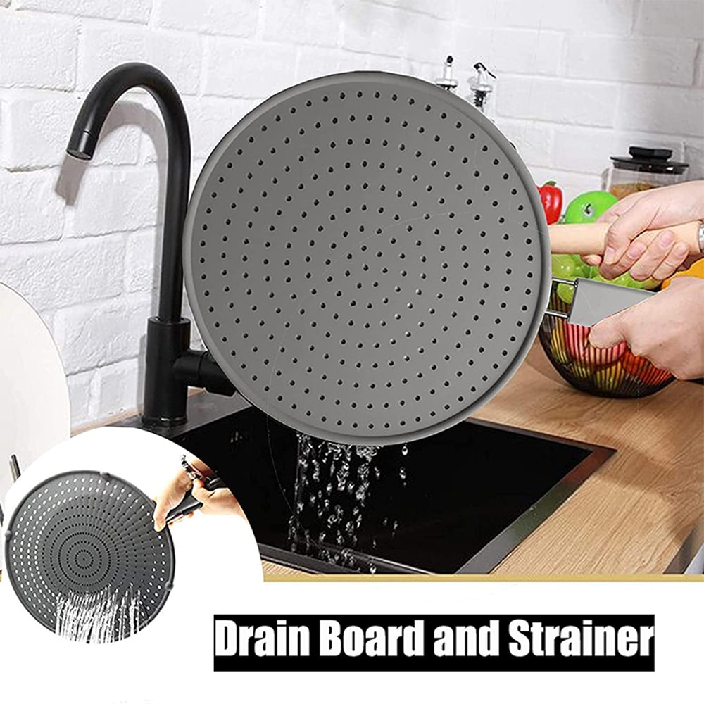 SafeShield Silicone Splatter Screen For Frying Pans Heat Resistant Oil Splash Guard Lid 3