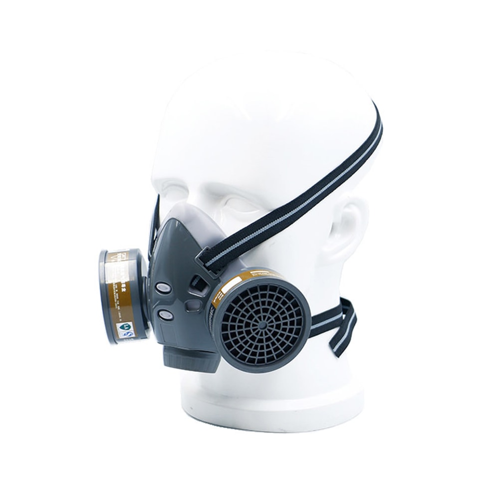 Dual Filter Respirator Mask for Spray Painting, Dust Protection & Chemical Work Safety