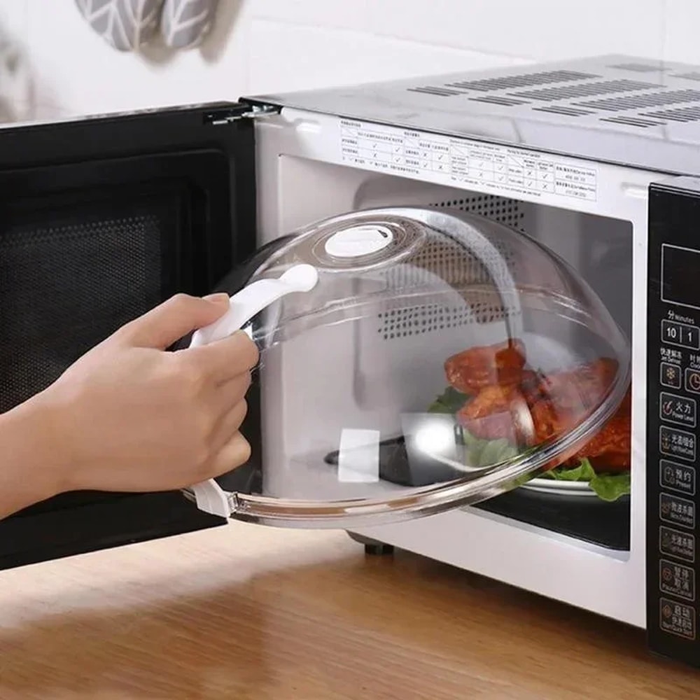 FreshGuard Microwave Splatter Cover With Steam Vents And Airtight Food Shield 0