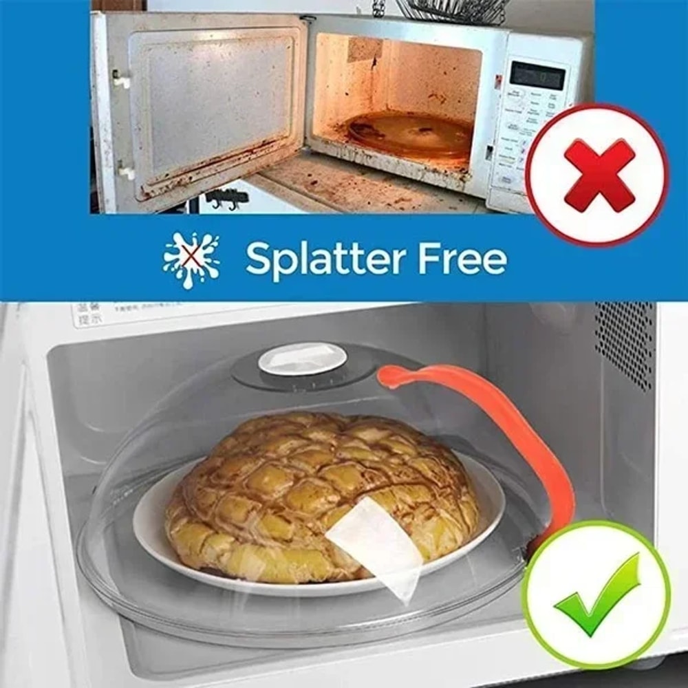 FreshGuard Microwave Splatter Cover With Steam Vents And Airtight Food Shield 3