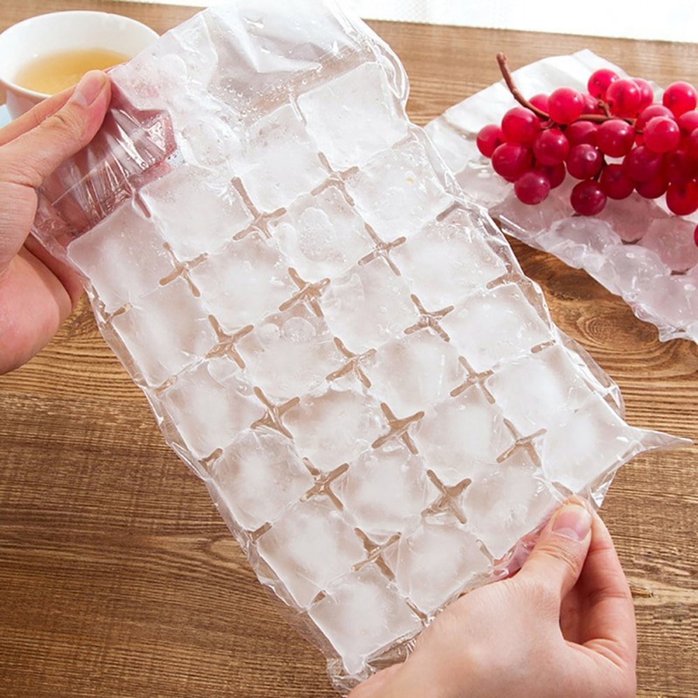 10-Pack Disposable Ice Cube Bags for Quick Freeze Drinks and Easy Ice Storage