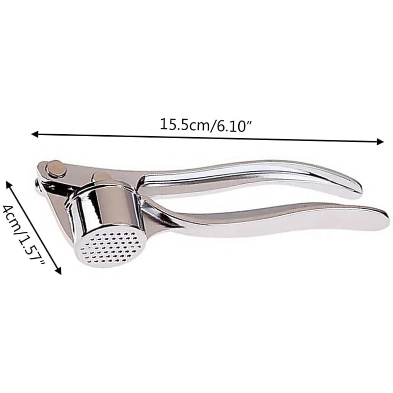 Stainless Steel Garlic Press & Nut Cracker Duo for Easy Kitchen Prep