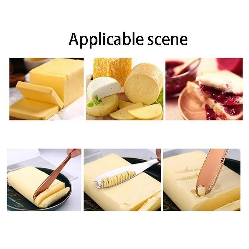 Butter Spreader Knife Stainless Steel Curler Cheese Cutter For Smooth Spreading 2