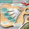 Stackable Measuring Cups and Spoons Set for Baking & Cooking with Easy-Grip Handles