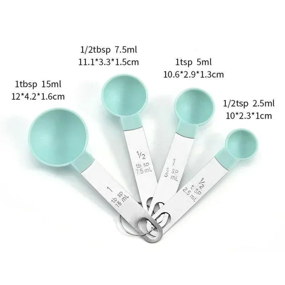 Stackable Measuring Cups and Spoons Set for Baking & Cooking with Easy-Grip Handles