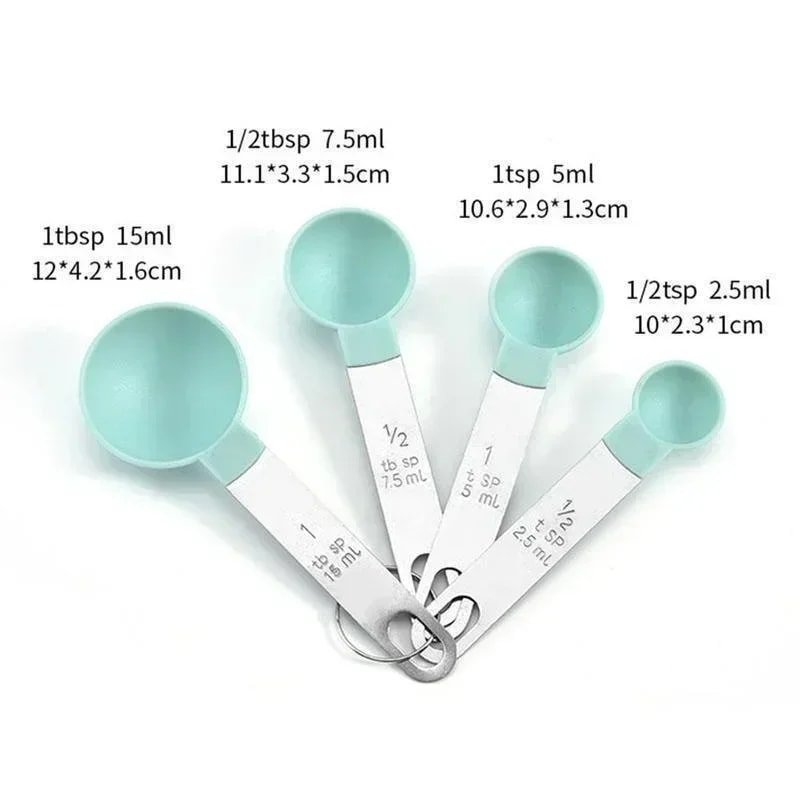 Stackable Measuring Cups and Spoons Set for Baking & Cooking with Easy-Grip Handles