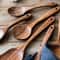 Acacia Wood Kitchen Utensil Set With Holder For Cooking Baking Serving 4