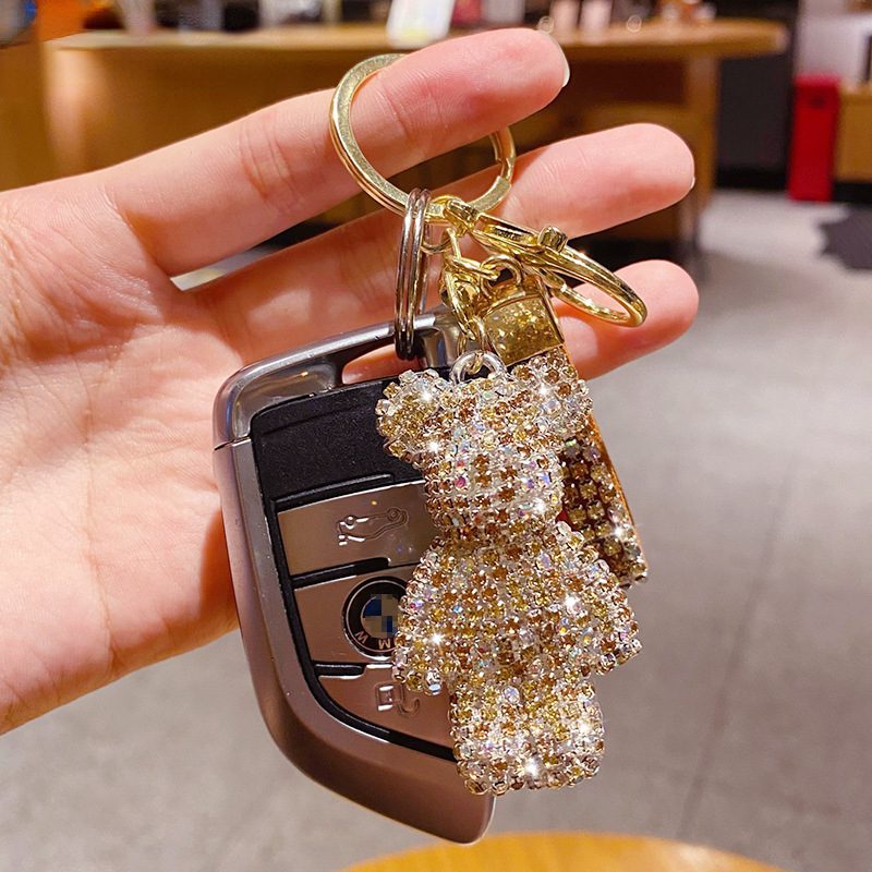 Sparkling Bear Tassel Keychain For Bags Cars Couples 2